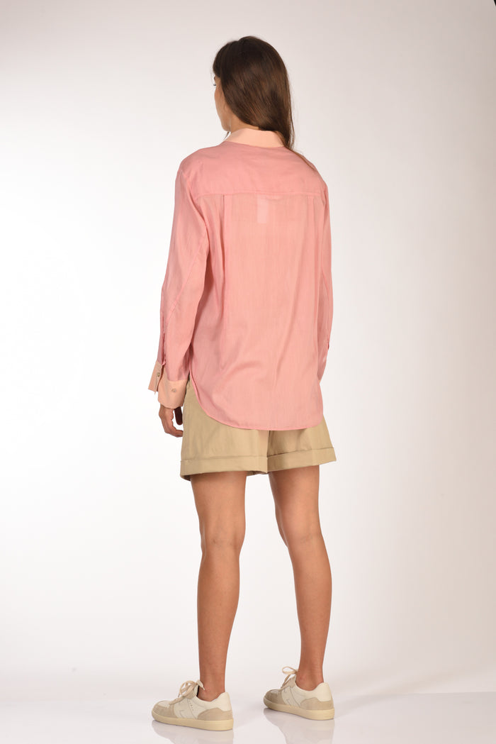 Forte Forte Camicia Voile Rosa Chiaro/scuro Donna - 5