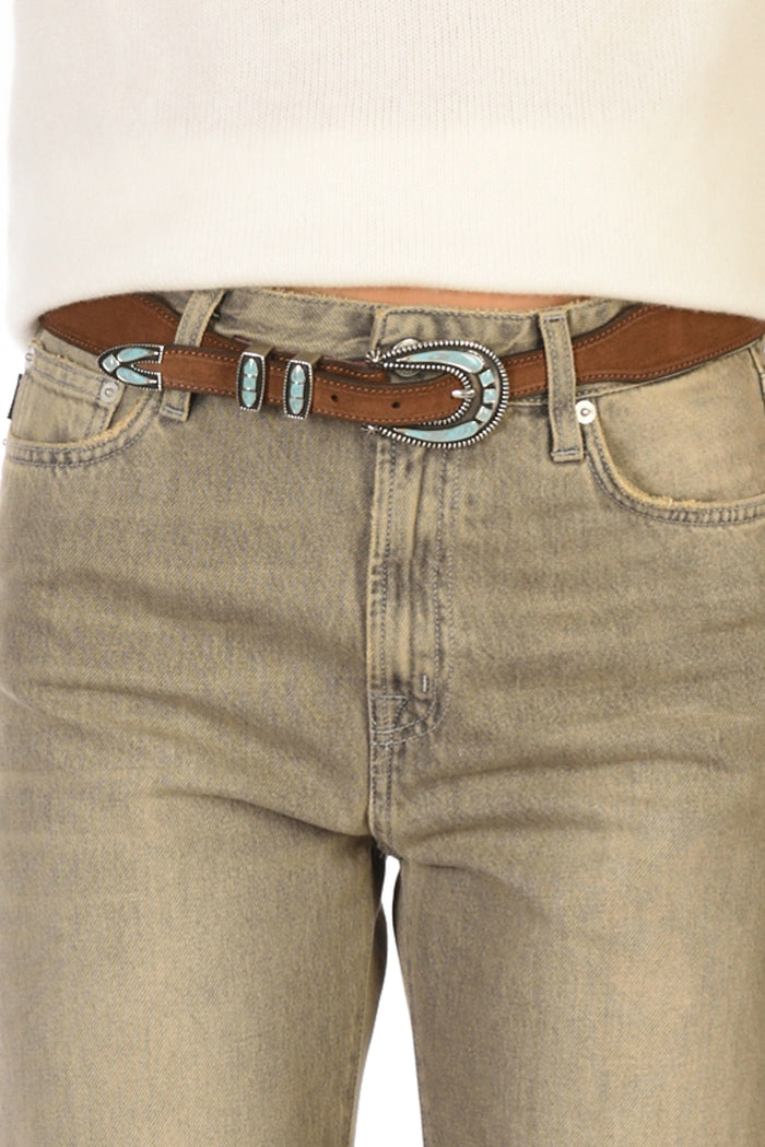 Alberto Luti Cintura Marrone/azzurro Donna - 3