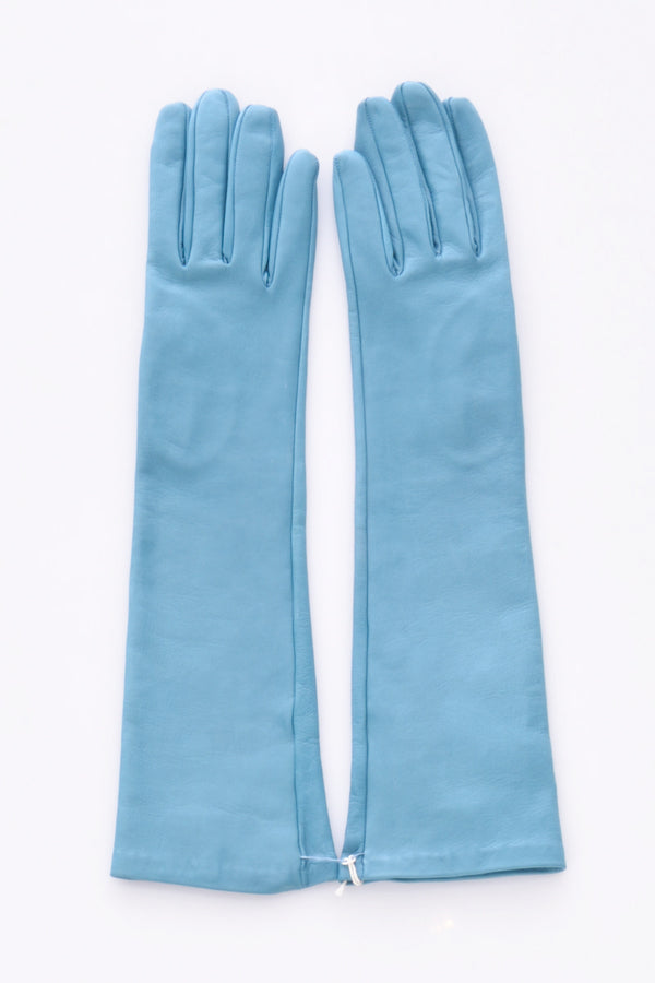 Alpo Guanti In Nappa Azzurro Scuro Donna