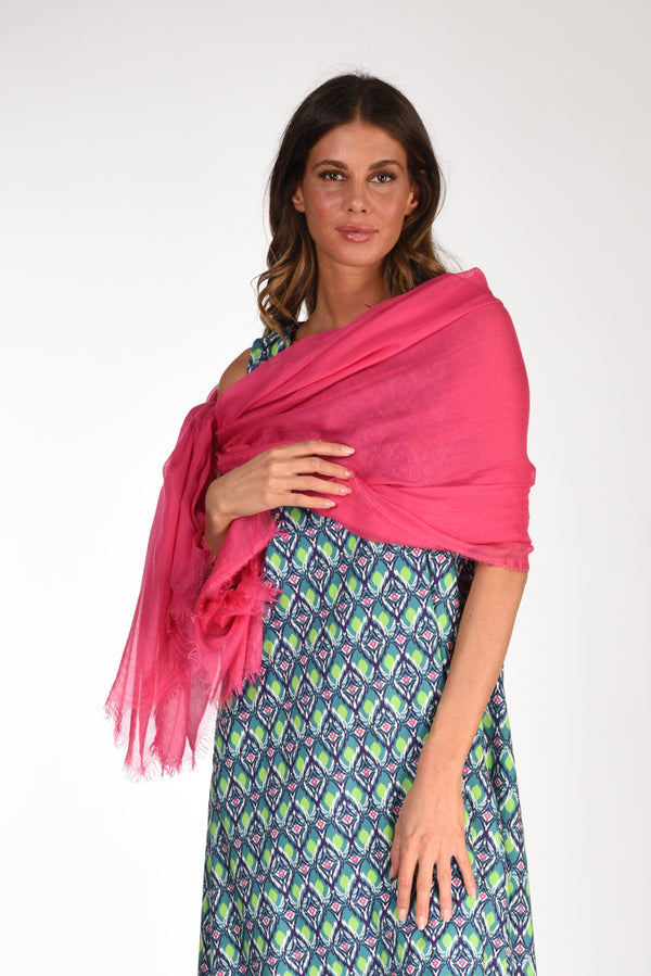 Faliero Sarti Plain Stole Fuchsia Woman