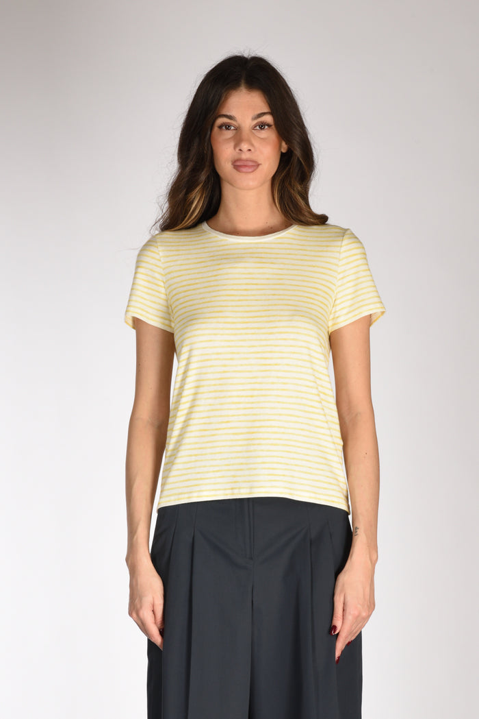 Majestic Filatures Paris Tshirt Righe Bianco/giallo Donna - 2