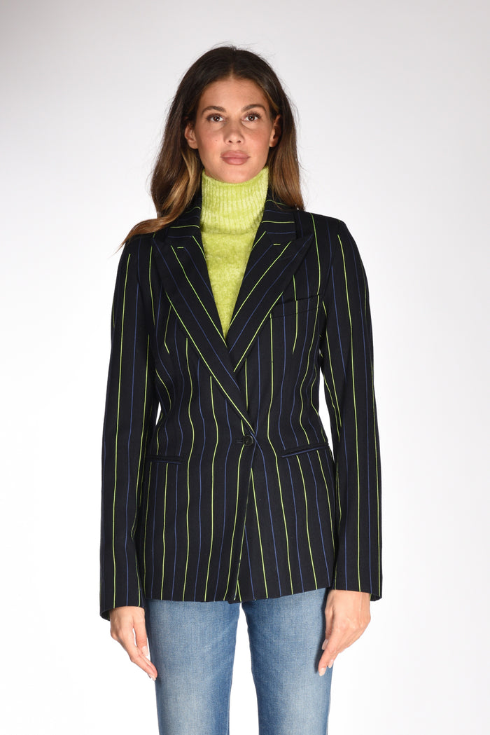 Forte Forte Giacca Gessata Blu/verde Donna - 2