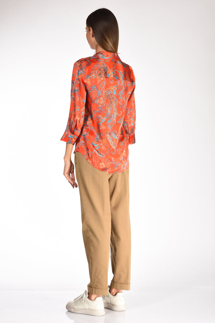 L'agence Camicia Stampata Rosso/multicolor Donna - 5