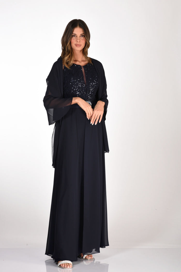Musani Couture Tuta Con Cintura Blu Donna - 2