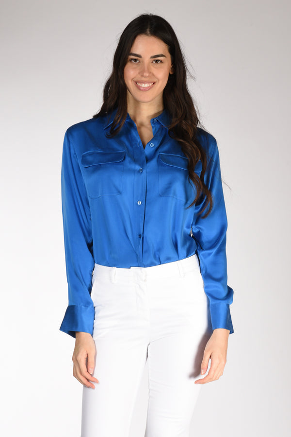 Equipment Femme Camicia Tasche Blu Donna-2