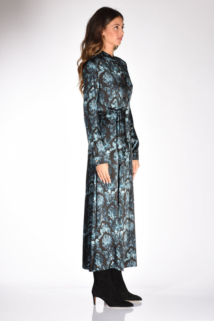 813 Annalisa Giuntini Abito Stampato Marrone/azzurro Donna - 4