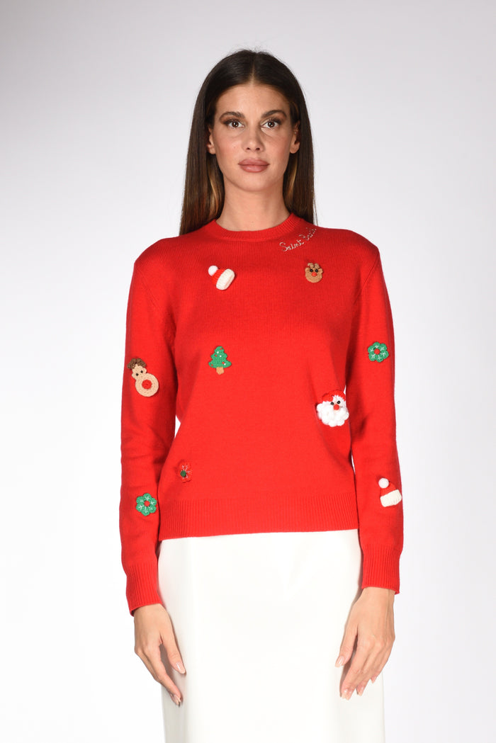 Mc2 Saint Barth Maglia Merry Rosso Donna - 2