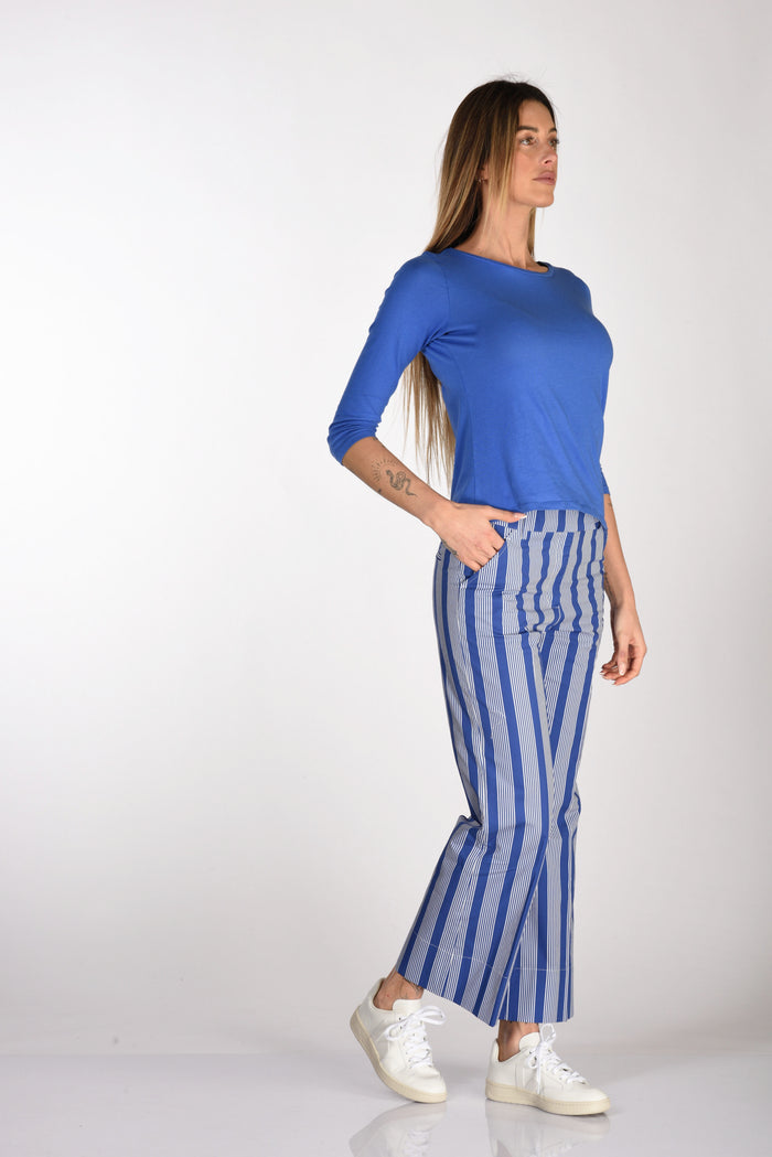 True Royal Pantalone Riviera Blu/bianco Donna - 2