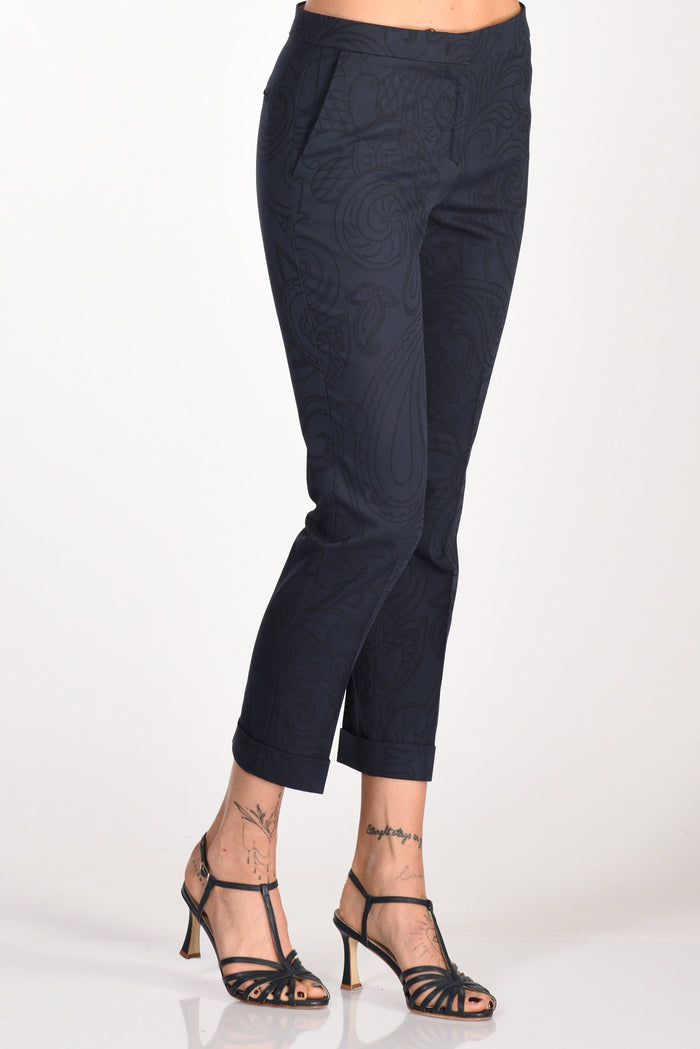 Etro Pantalone Paisley Blu Donna - 1