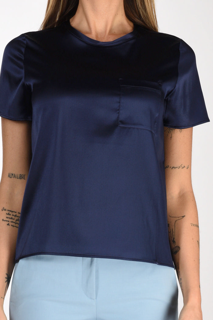 Shirt C Zero Tshirt Seta Blu Donna - 3