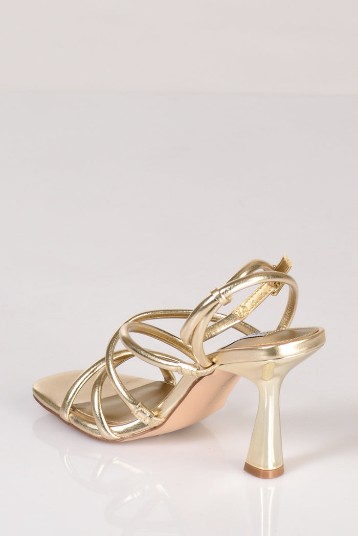 Steve Madden Sandalo Tacco Oro Donna - 5