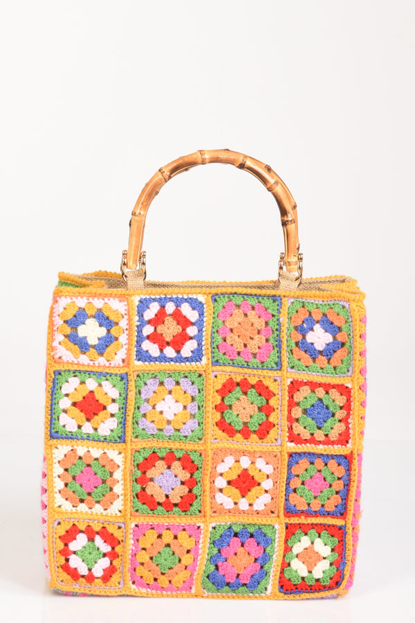 La Milanesa Borsa Crochet Multicolor Donna