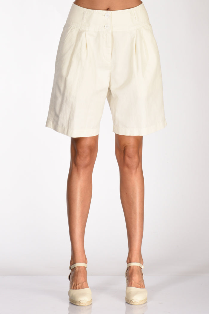Aspesi Shorts Bianco Naturale Donna - 3