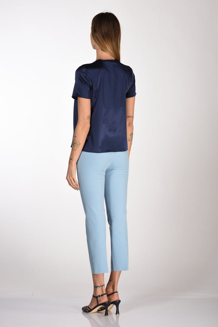 Shirt C Zero Tshirt Seta Blu Donna - 5