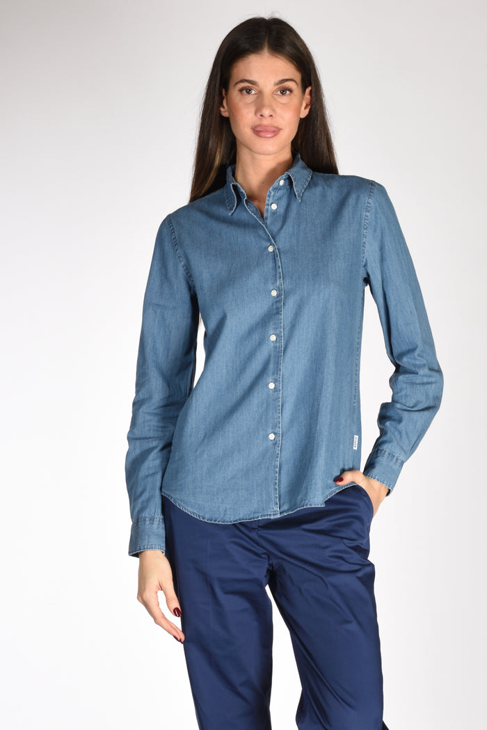 Aspesi Camicia Colletto Blu Jeans Donna - 1