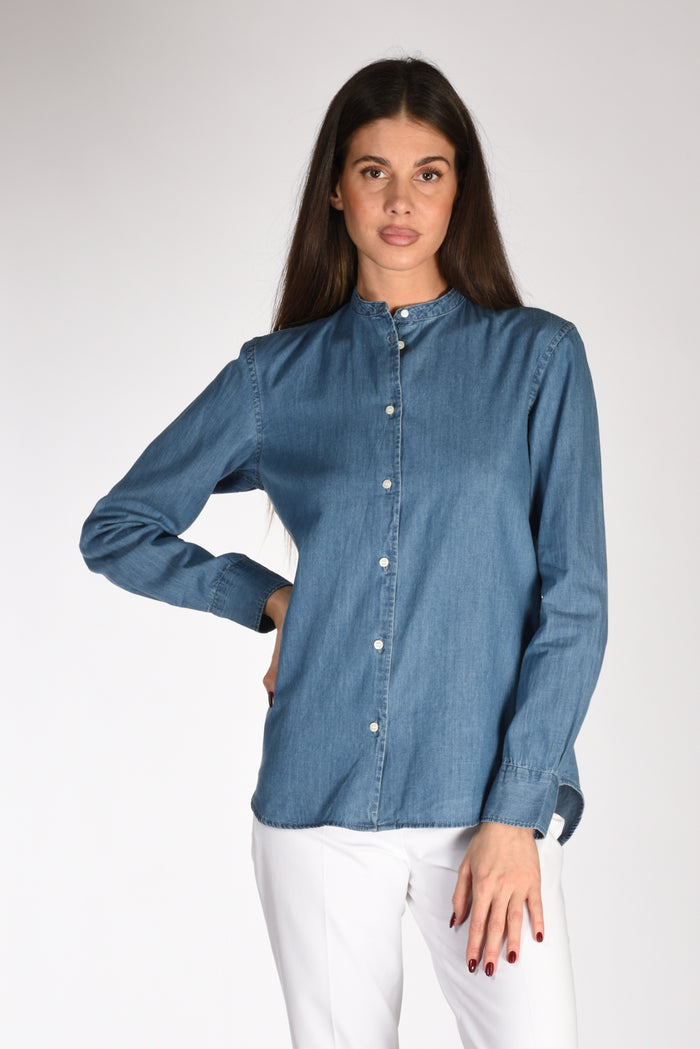 Aspesi Camicia Coreana Blu Jeans Donna - 1