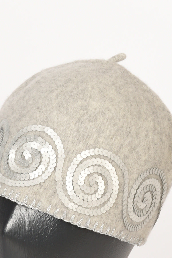 Le Chapeau Cappello Decorato Grigio Chiaro Donna-2