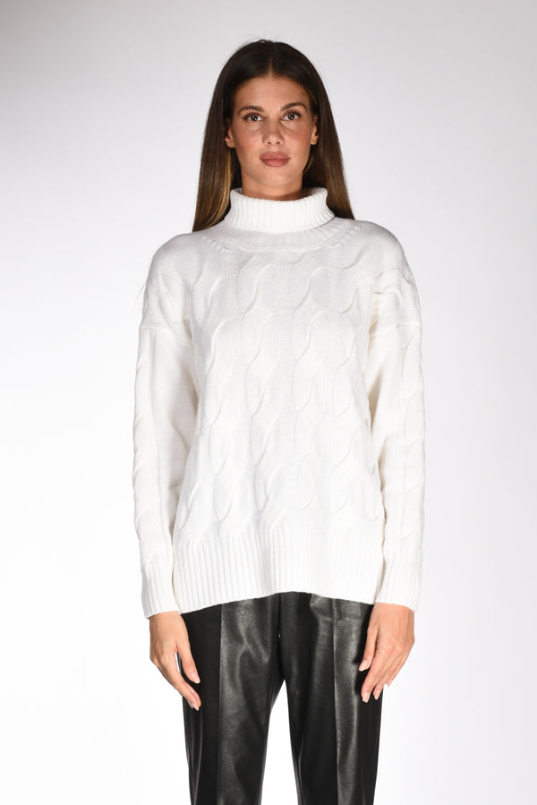 Anne Claire Dolcevita Treccia Bianco Donna-2