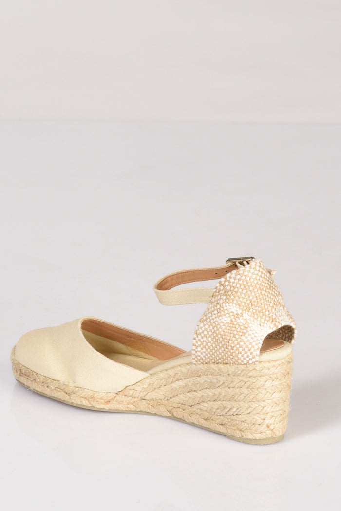 Castaner Espadrillas Zeppa Beige Donna - 5