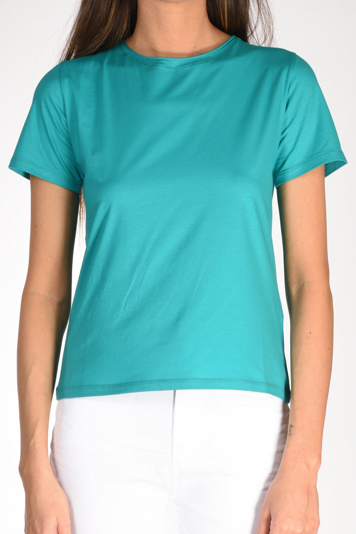 Shirt C Zero Tshirt Girocollo Verde Smeraldo Donna - 3