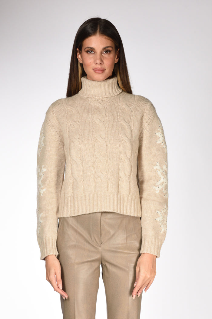 Mc2 Saint Barth Collo Alto Nordic Beige/bianco Donna - 2