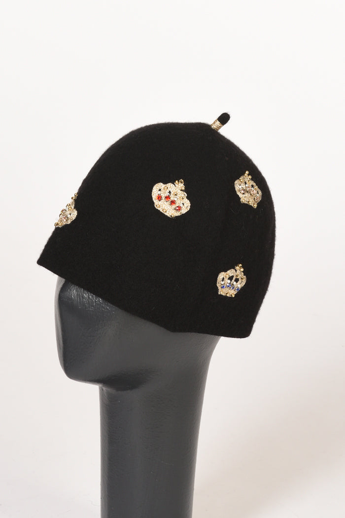 Le Chapeau Cappello Decorato Nero Donna - 1