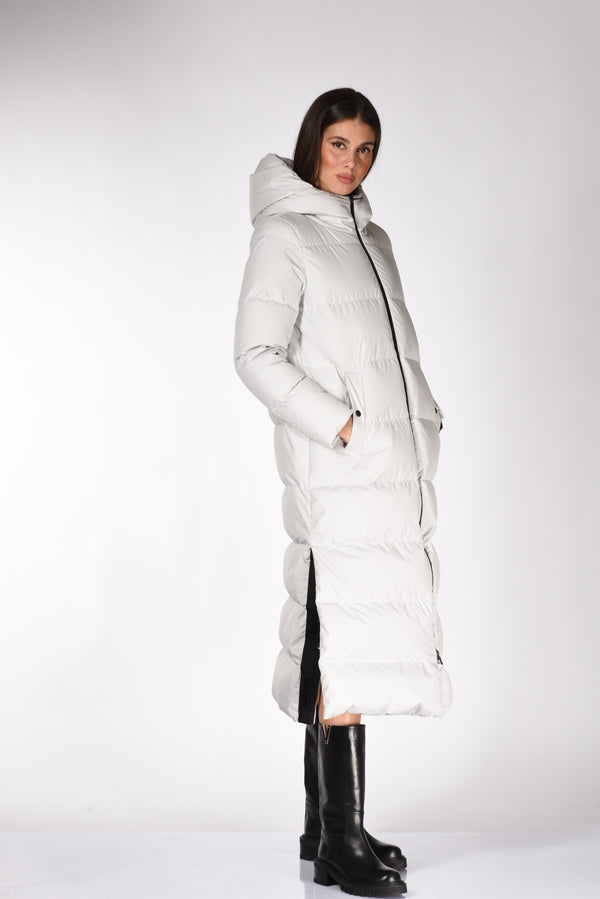 Herno Parka Lungo Grigio Chiarissimo Donna