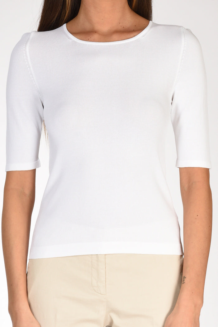 Anne Claire Tshirt Di Maglia Bianco Donna - 3