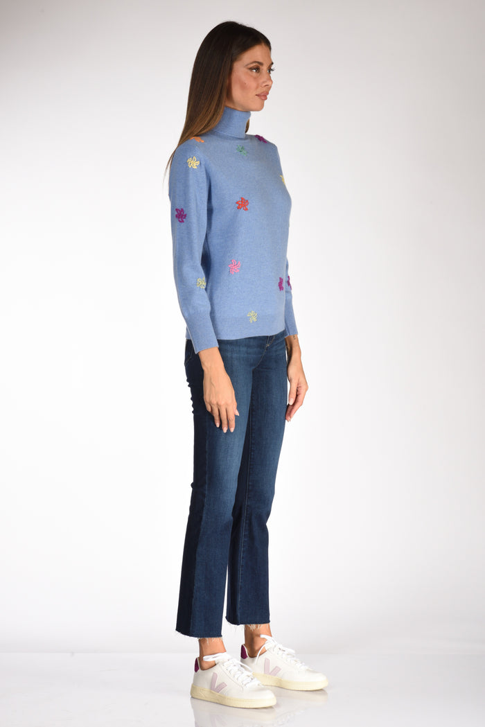 Gherardeschi Alessandro Maglia Ricamata Azzurro Donna - 4
