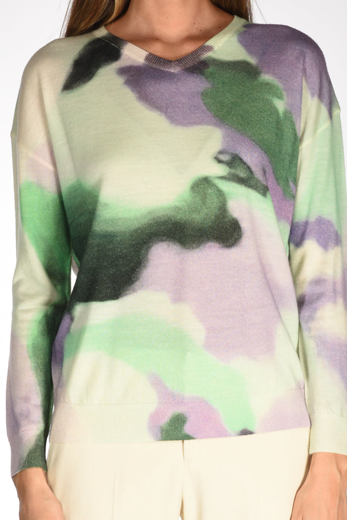 In Bed With You Maglia Stampata Verde/viola Donna - 3