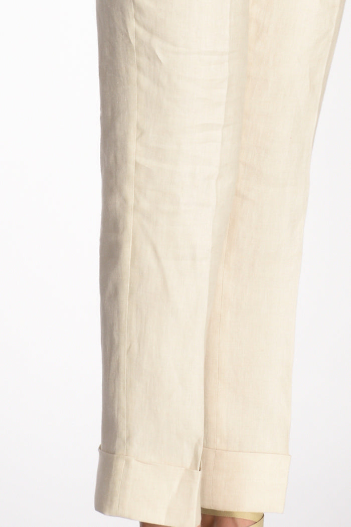 Incotex Slowear Pantalone Nevet Bianco Naturale Donna - 5