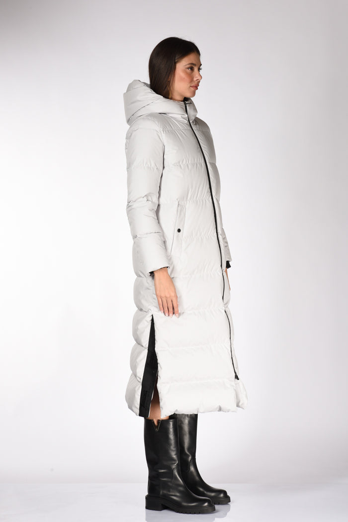 Herno Parka Lungo Grigio Chiarissimo Donna - 4