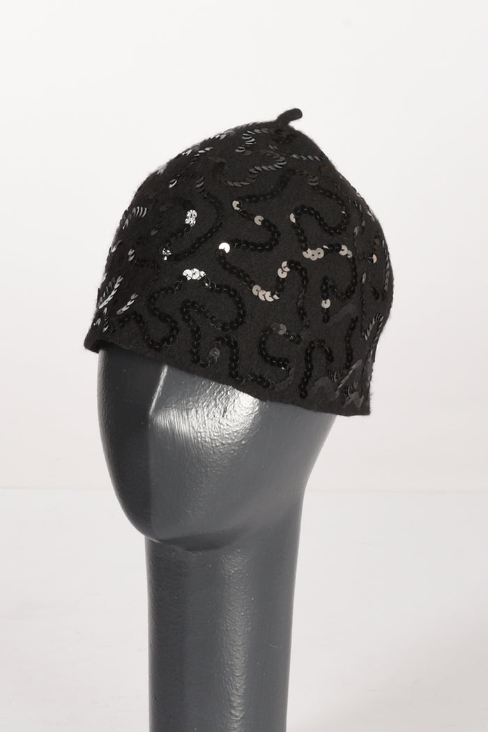 Le Chapeau Cappello Paiette Nero Donna - 1