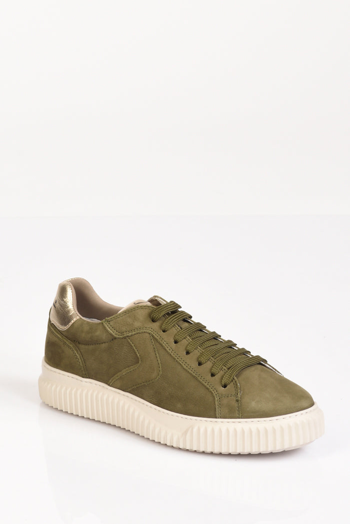 Voile Blanche Sneakers Nubuk Verde Donna - 3