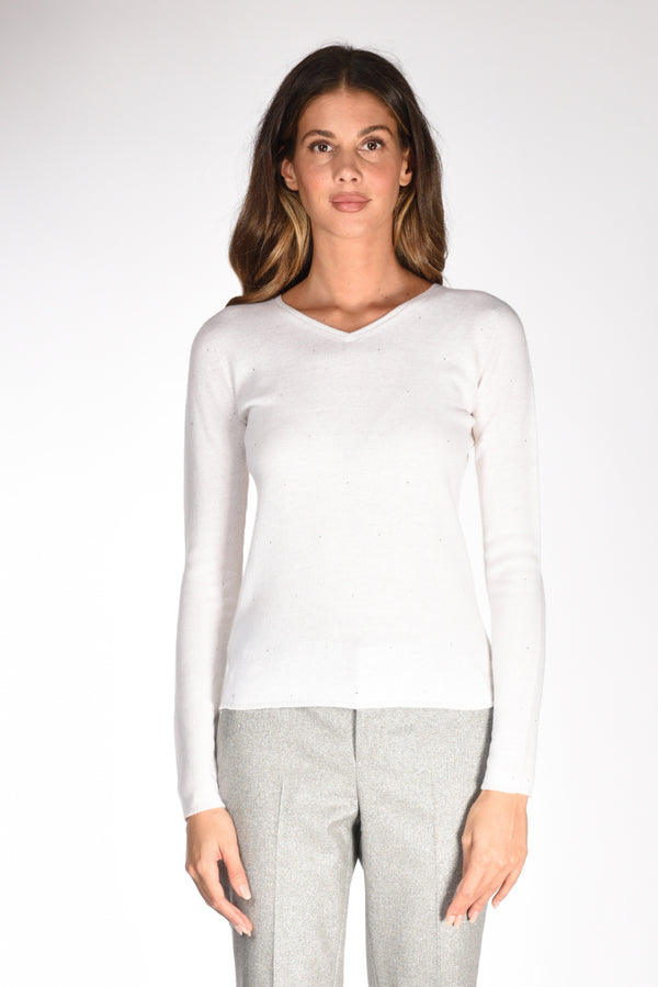 Anne Claire Scollo V Strasse Bianco Donna-2