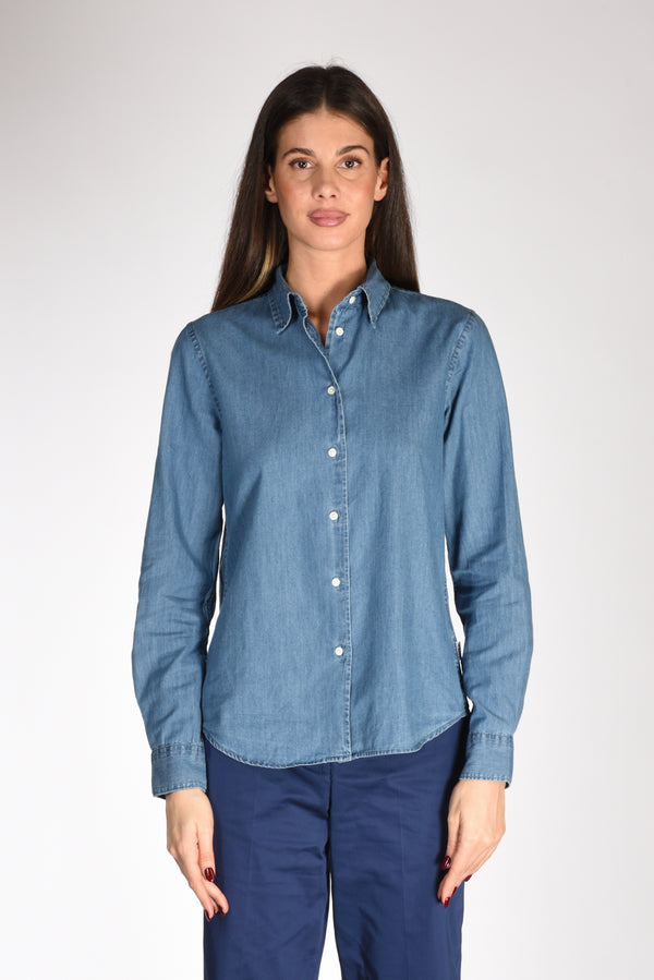 Aspesi Camicia Colletto Blu Jeans Donna-2