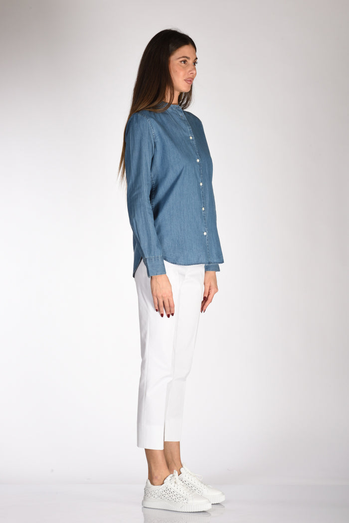 Aspesi Camicia Coreana Blu Jeans Donna - 4