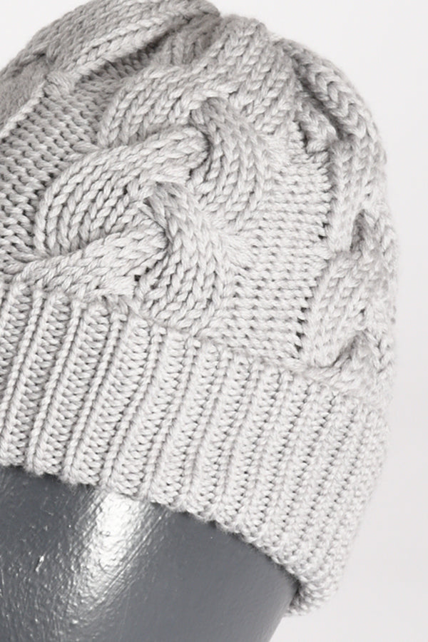 Ella Lake Como Light Gray Knitted Hat For Women-2