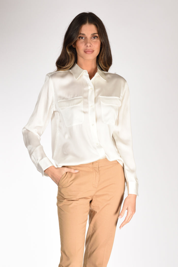 Equipment Femme Camicia Tasche Bianco Donna - 1
