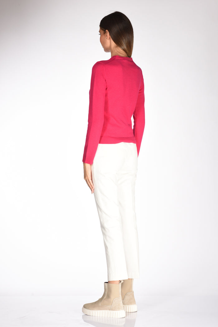 Base Milano Maglia Girocollo Fucsia Donna - 5