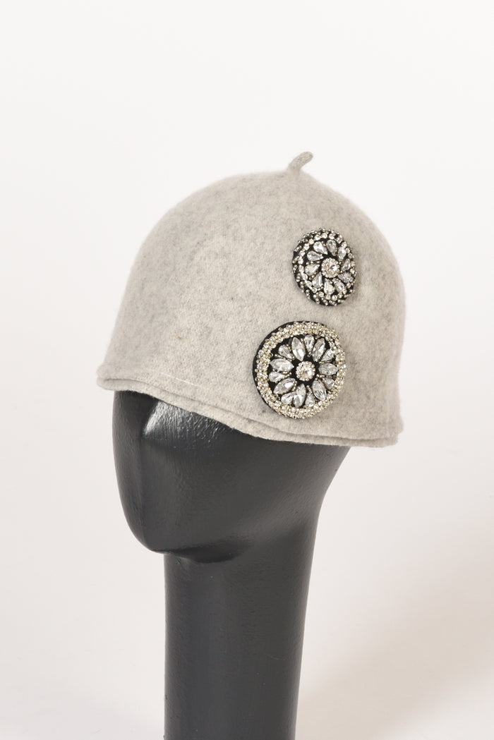 Le Chapeau Cappello Decorato Grigio Chiarissimo Donna - 1