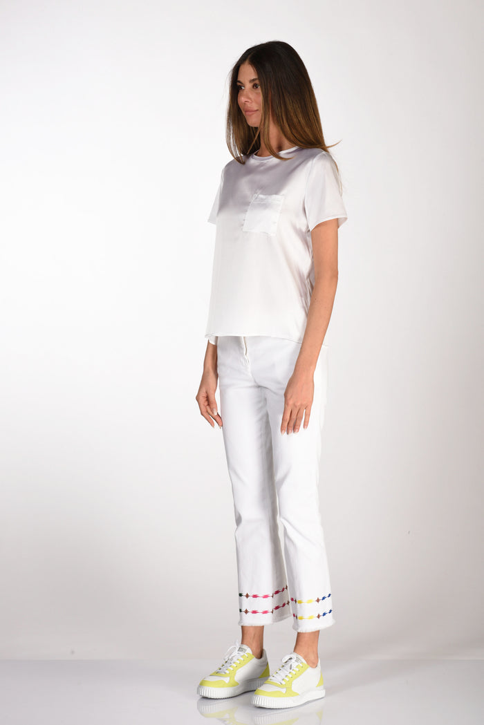 Shirt C Zero Tshirt Seta Bianco Donna - 4