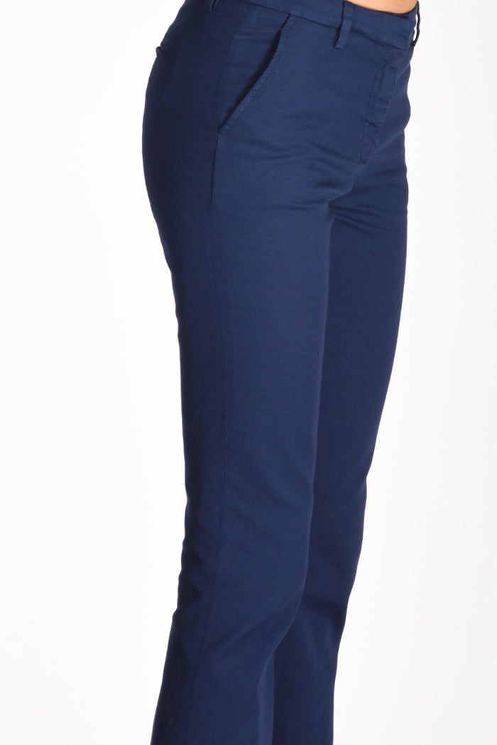 True Royal Pantalone Sfrangia Blu Donna - 5