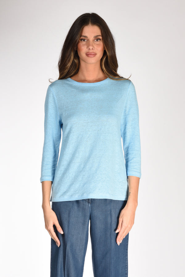 Allude Tshirt Azzurro Donna-2