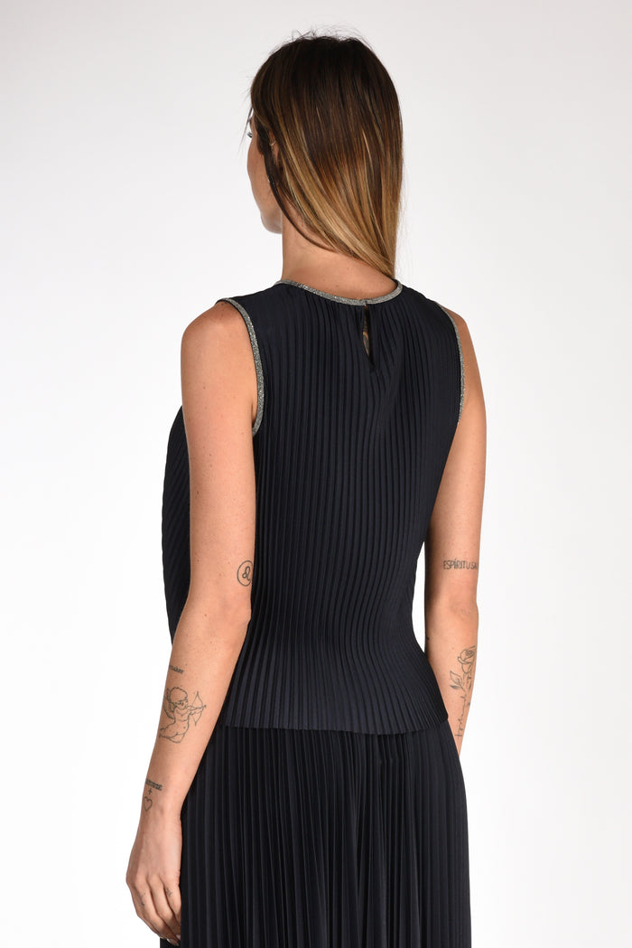 Fabiana Filippi Top Pietre Blu Donna - 5
