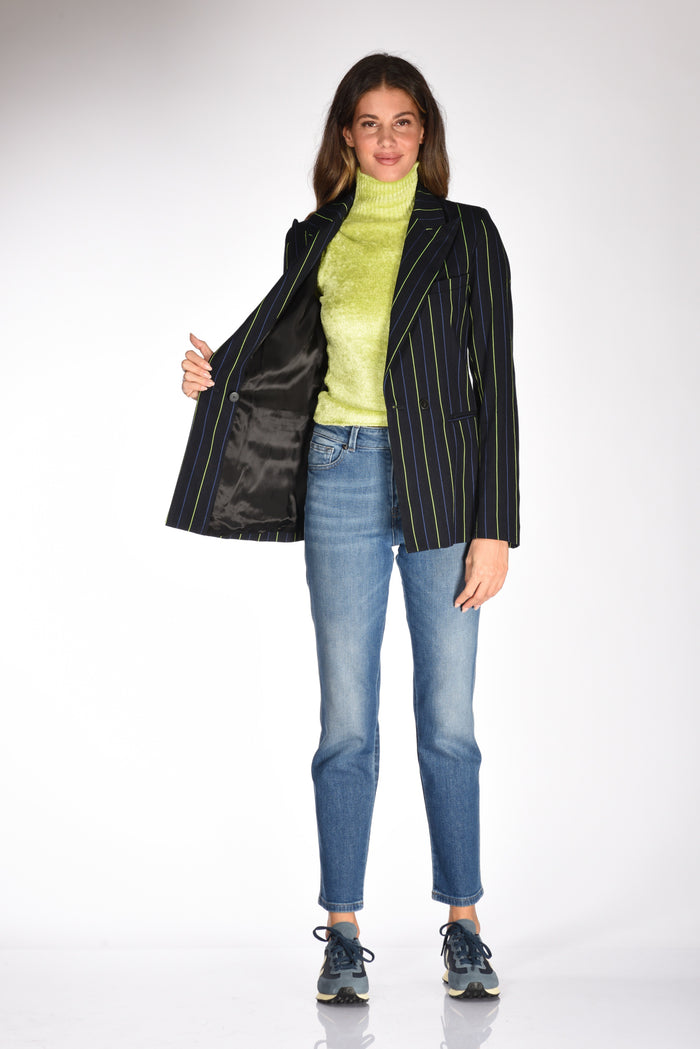 Forte Forte Giacca Gessata Blu/verde Donna - 6
