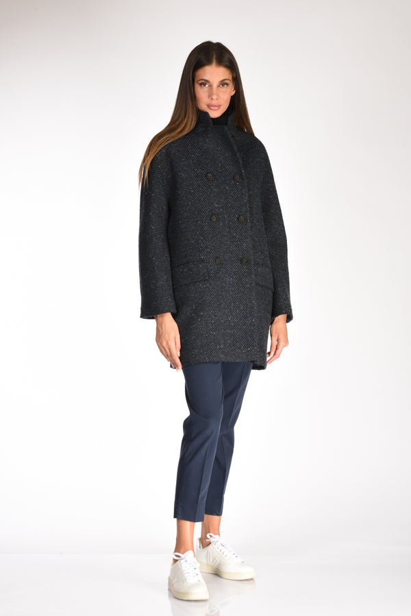 Mouche Caban Spigato Blu/nero Donna