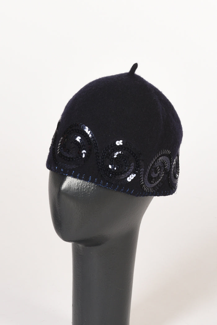 Le Chapeau Cappello Decorato Blu Donna - 1