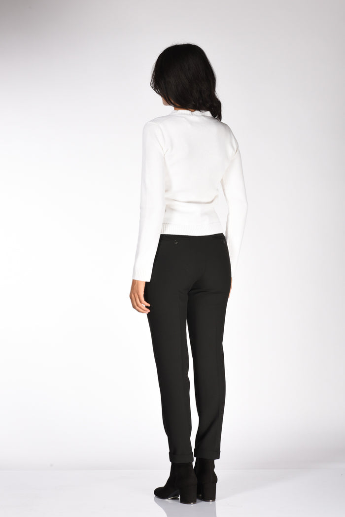 Base Milano Maglia Girocollo Bianco Donna - 5