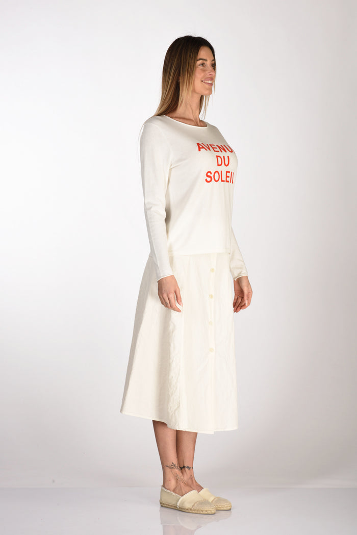 Allude Maglia Scritte Bianco/rosso Donna - 5